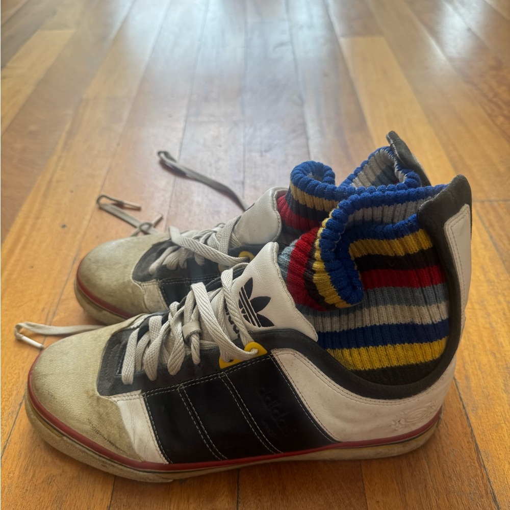 ADIDAS Carlo Gruber retro 2005 collectors retro high top with socks sneakers